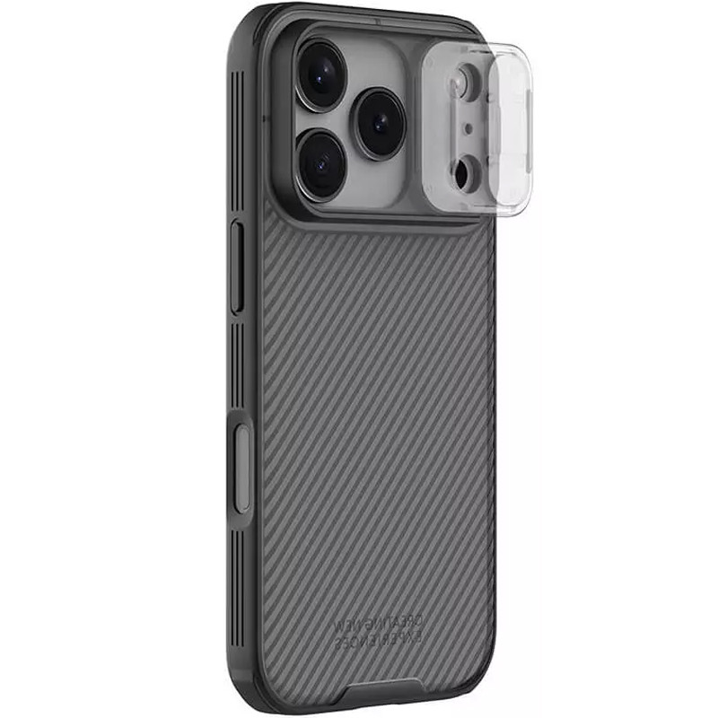 Карбоновая накладка Nillkin CamShield Pro для Apple iPhone 17 Pro / 18 Pro (6.3") (Transparent black)