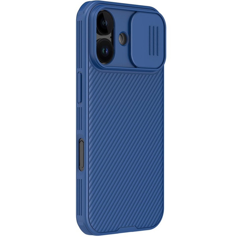 Карбоновая накладка Nillkin CamShield Pro для Apple iPhone 17 (6.3") (Blue)