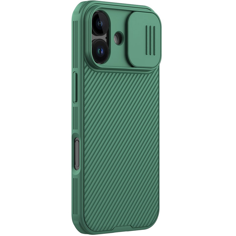 Карбоновая накладка Nillkin CamShield Pro для Apple iPhone 17 (6.3") (Deep Green)