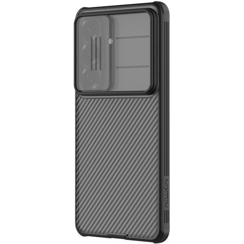 Карбоновая накладка Nillkin CamShield Pro для Samsung Galaxy A57 5G (Transparent black) в магазине vchehle.ua