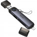 Фото Картридер Hoco HB56A Victory 5in1 Lightning/USB2.0 to SD/TF3.0 + USB 2.0 (Metal gray) в маназині vchehle.ua