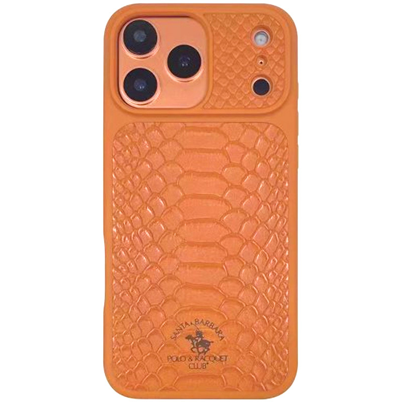 Кожаная накладка Santa Barbara Polo & Racquet Club Series Knight для Apple iPhone 17 Pro Max (6.9") (Orange)