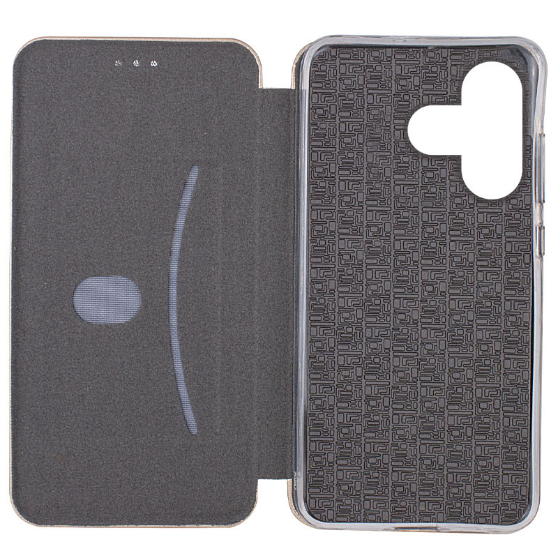 Шкіряний чохол-книжка Classy на Xiaomi Redmi 13 4G / Poco M6 4G (Rose Gold) в магазині vchehle.ua