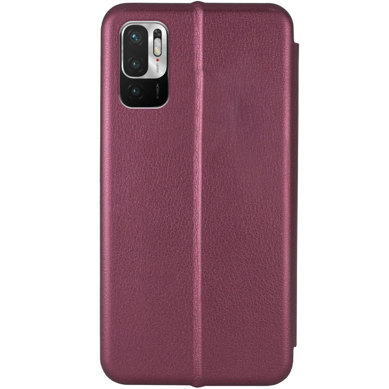 Кожаный чехол-книжка Classy для Xiaomi Redmi Note 10 5G / Poco M3 Pro (Бордовый) в магазине vchehle.ua