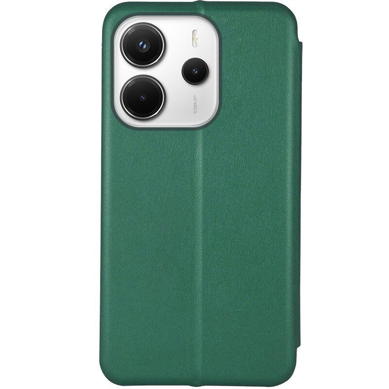 Фото Кожаный чехол-книжка Classy для Xiaomi Redmi Note 14 4G (Europe version) (Зеленый) на vchehle.ua