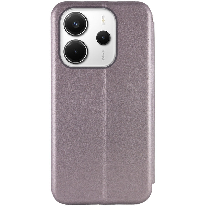 Фото Кожаный чехол-книжка Classy для Xiaomi Redmi Note 14 4G (Europe version) (Серый) в магазине vchehle.ua