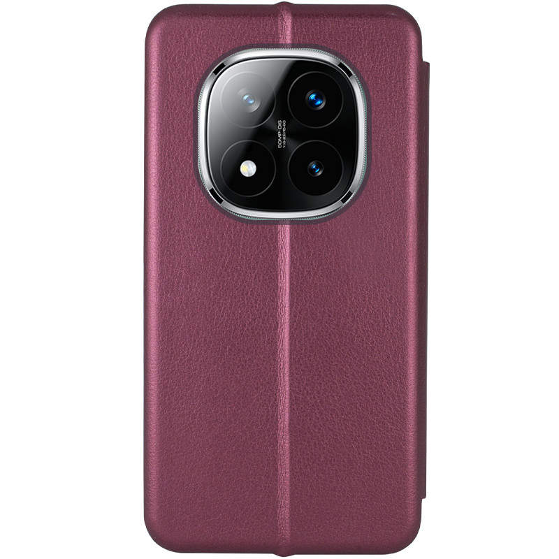 Фото Шкіряний чохол-книжка Classy на Xiaomi Redmi Note 15 4G/5G (EU) (Бордовий) в маназині vchehle.ua