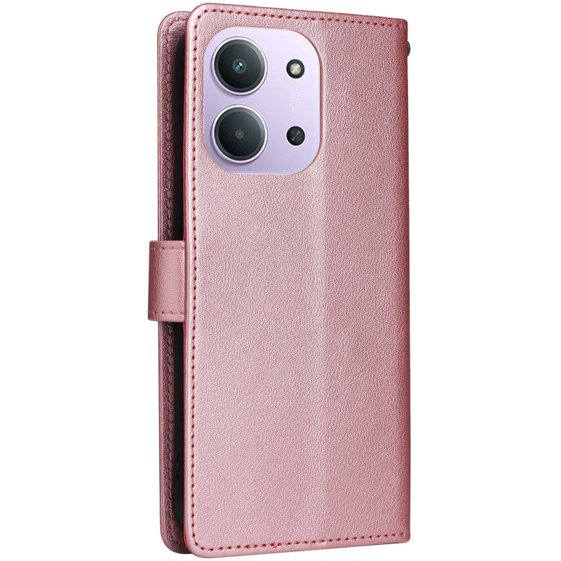 Фото Шкіряний чохол-книжка Essential Case на Xiaomi Redmi 15C (EU) (Rose Gold) на vchehle.ua