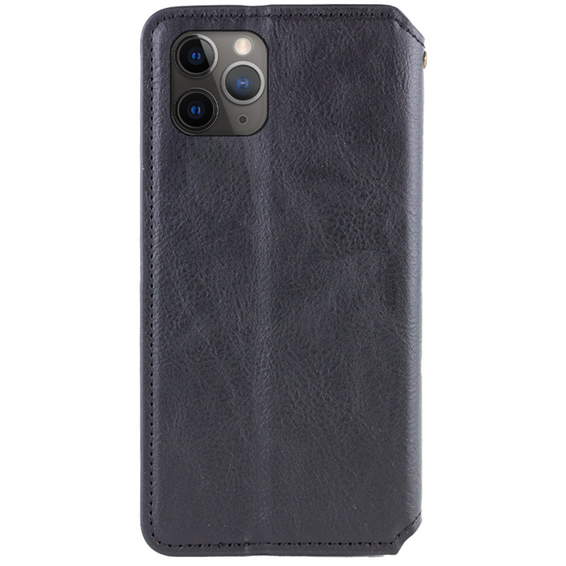 Фото Шкіряний чохол-книжка GETMAN Cubic (PU) на Apple iPhone 12 Pro / 12 (6.1") (Чорний) в маназині vchehle.ua