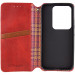 Фото Кожаный чехол-книжка GETMAN Cubic (PU) для Motorola Moto G15 Power / G17 Power (Красный) на vchehle.ua