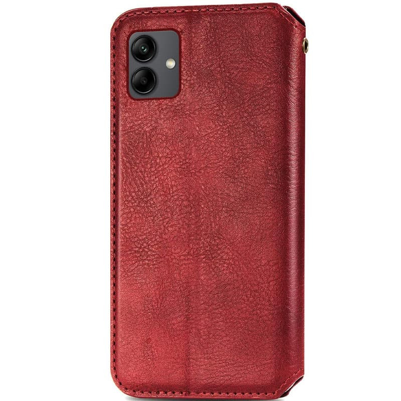Шкіряний чохол-книжка GETMAN Cubic (PU) на Samsung Galaxy A08 / A07 4G (Червоний) в магазині vchehle.ua