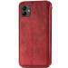 Шкіряний чохол-книжка GETMAN Cubic (PU) на Samsung Galaxy A08 / A07 4G (Червоний) в магазині vchehle.ua