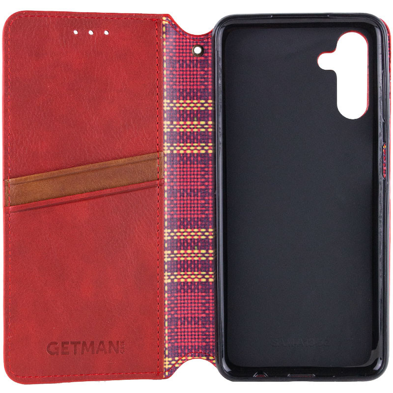 Фото Шкіряний чохол-книжка GETMAN Cubic (PU) на Samsung Galaxy A16 4G/5G (Червоний) в маназині vchehle.ua