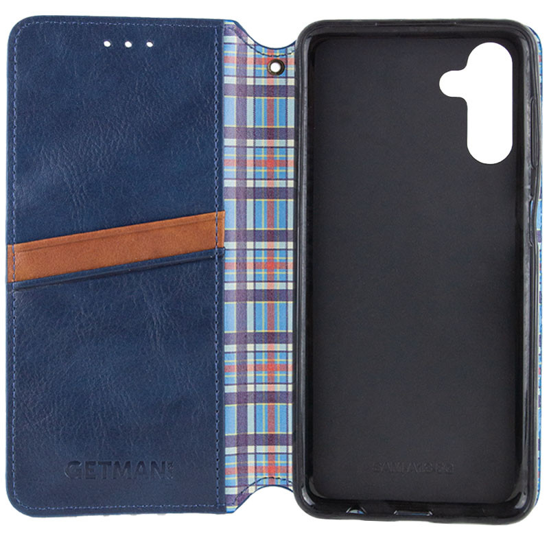 Фото Кожаный чехол-книжка GETMAN Cubic (PU) для Samsung Galaxy A27 (Синий) в магазине vchehle.ua