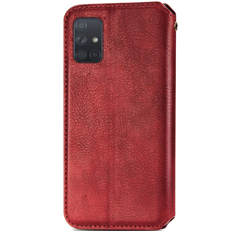 Фото Шкіряний чохол-книжка GETMAN Cubic (PU) на Samsung Galaxy A51 (Червоний) на vchehle.ua