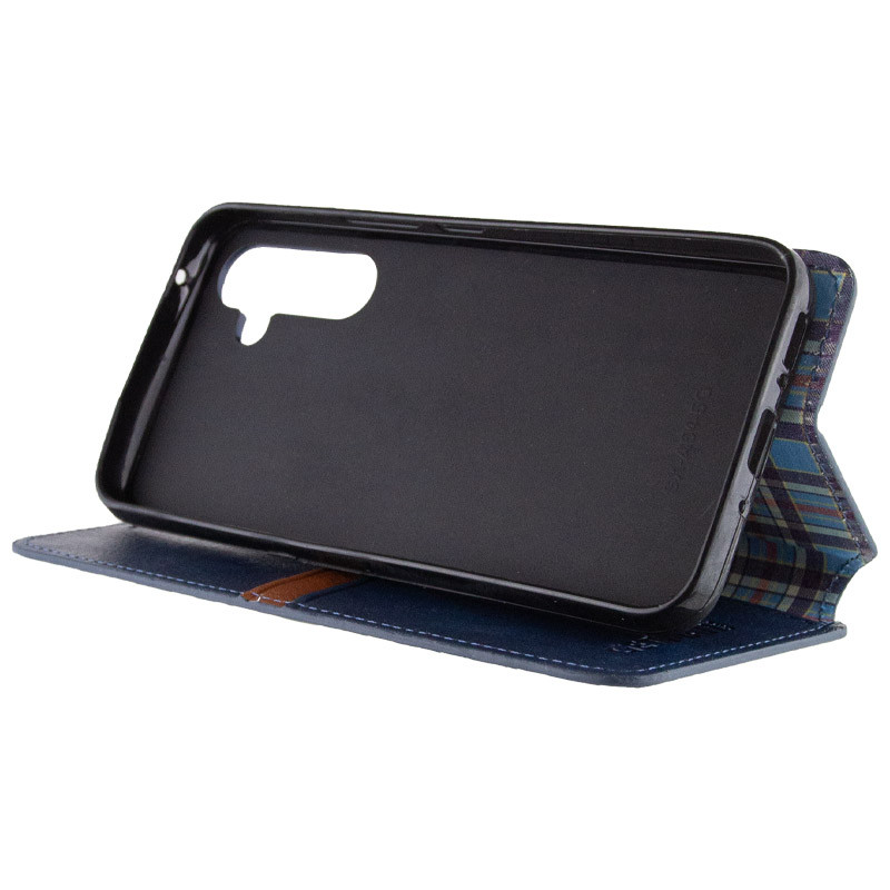 Фото Кожаный чехол-книжка GETMAN Cubic (PU) для Samsung Galaxy A54 5G (Синий) на vchehle.ua