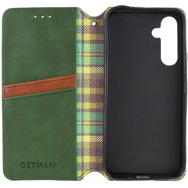 Фото Шкіряний чохол-книжка GETMAN Cubic (PU) на Samsung Galaxy A57 5G (Зелений) на vchehle.ua