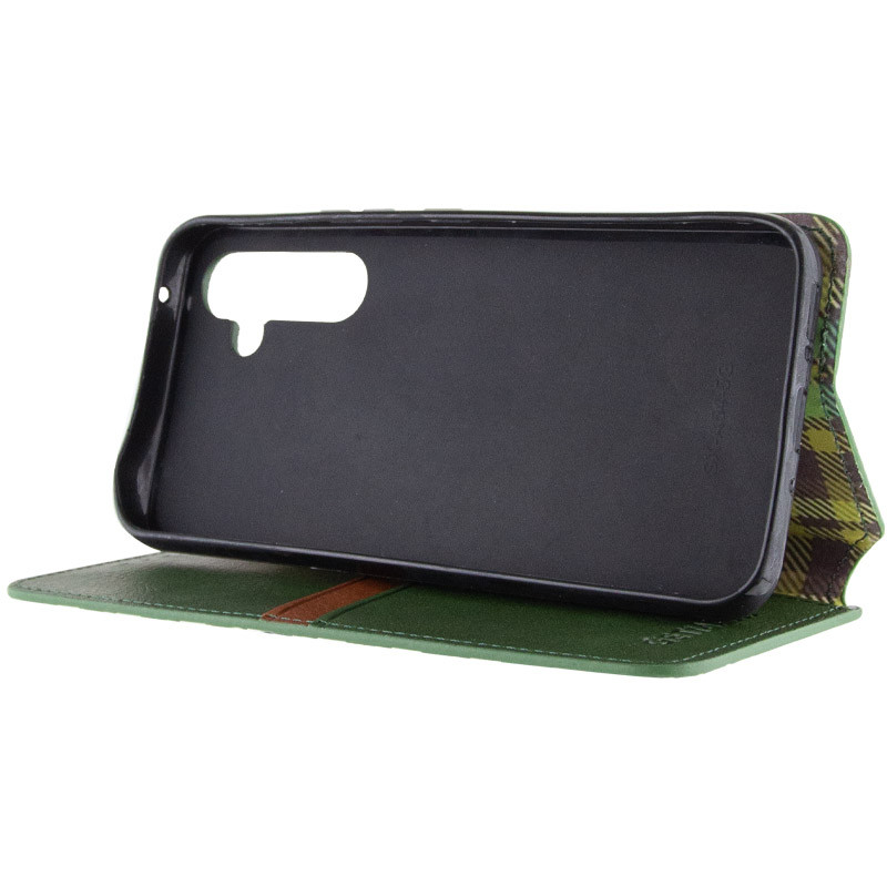 Фото Шкіряний чохол-книжка GETMAN Cubic (PU) на Samsung Galaxy A57 5G (Зелений) в маназині vchehle.ua