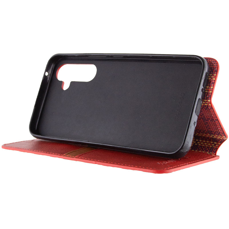 Шкіряний чохол-книжка GETMAN Cubic (PU) на Samsung Galaxy A57 5G (Червоний) в магазині vchehle.ua