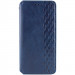 Кожаный чехол-книжка GETMAN Cubic (PU) для Xiaomi Poco M7 4G (Синий)