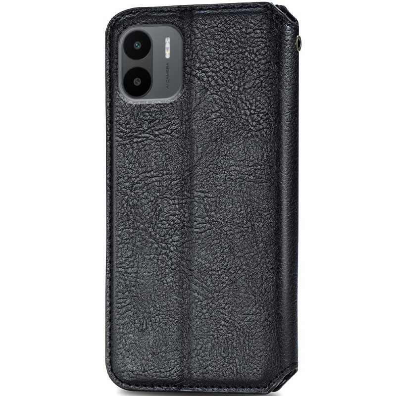 Фото Кожаный чехол-книжка GETMAN Cubic (PU) для Xiaomi Redmi A1 / A2 (Черный) на vchehle.ua