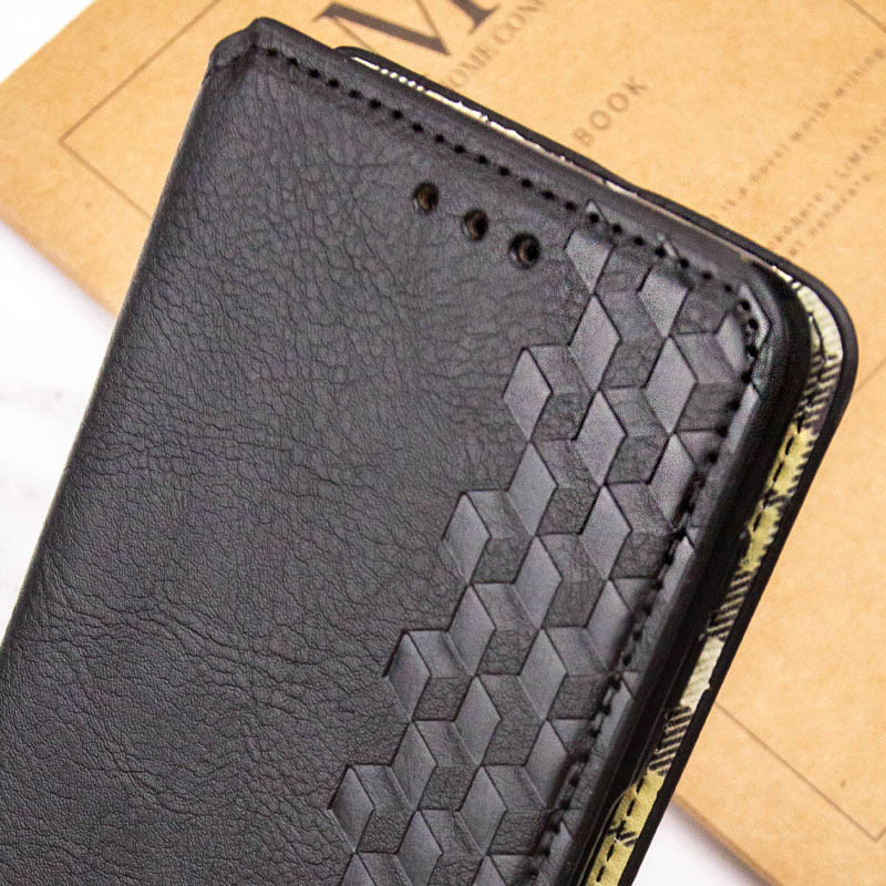 Заказать Кожаный чехол-книжка GETMAN Cubic (PU) для Xiaomi Redmi Note 14 4G (Europe version) (Черный) на vchehle.ua