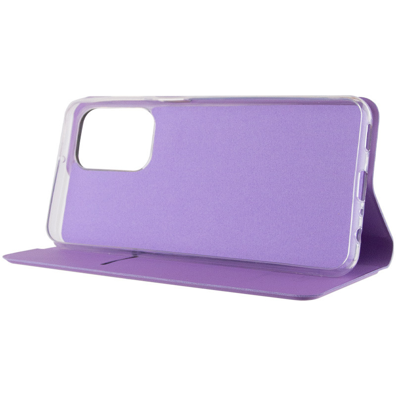 Шкіряний чохол-книжка GETMAN Elegant (PU) на Motorola Moto G32 (Бузковий) в магазині vchehle.ua