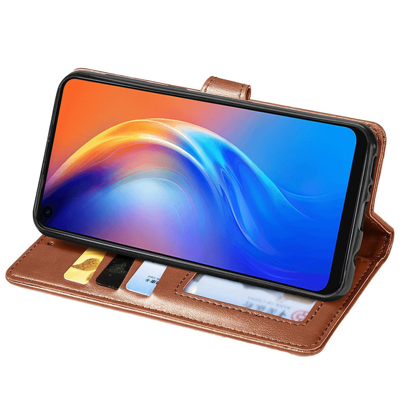 Фото Кожаный чехол-книжка GETMAN Gallant (PU) для Samsung Galaxy A05s (Коричневый) на vchehle.ua
