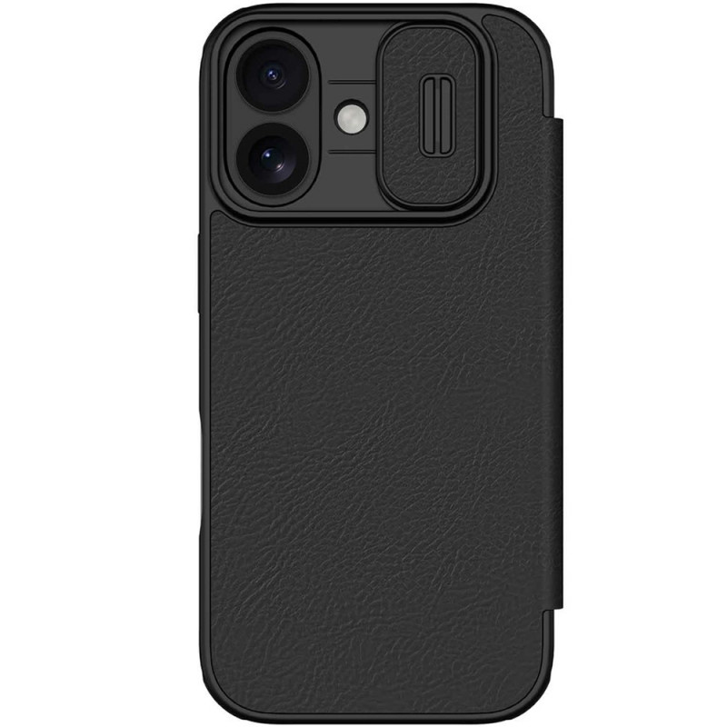 Фото Кожаный чехол-книжка Nillkin Qin Pro Camshield для Apple iPhone 17 (6.3") (Black) в магазине vchehle.ua