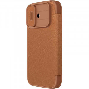 Кожаный чехол-книжка Nillkin Qin Pro Camshield для Apple iPhone 17 (6.3")
