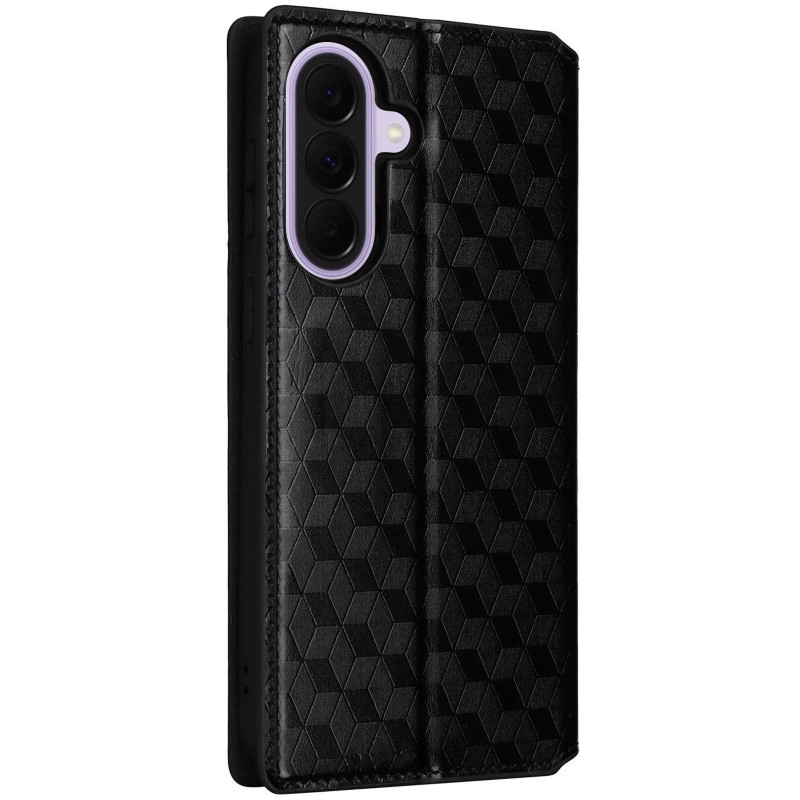 Фото Кожаный чехол-книжка Rhombus Book для Samsung Galaxy A36 5G / A37 5G / A56 5G (Black) на vchehle.ua