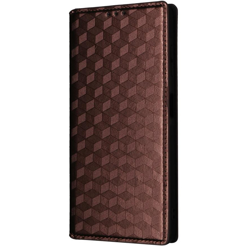Кожаный чехол-книжка Rhombus Book для Samsung Galaxy A36 5G / A37 5G / A56 5G (Brown)