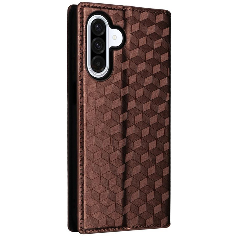 Фото Кожаный чехол-книжка Rhombus Book для Samsung Galaxy A36 5G / A37 5G / A56 5G (Brown) на vchehle.ua