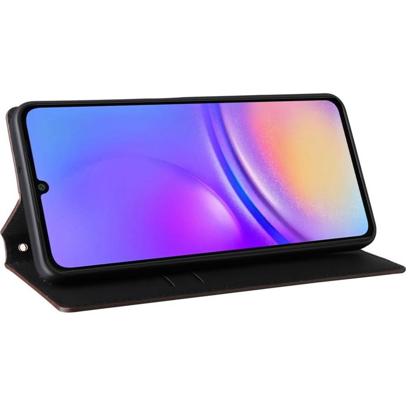 Фото Кожаный чехол-книжка Rhombus Book для Samsung Galaxy A36 5G / A37 5G / A56 5G (Brown) в магазине vchehle.ua