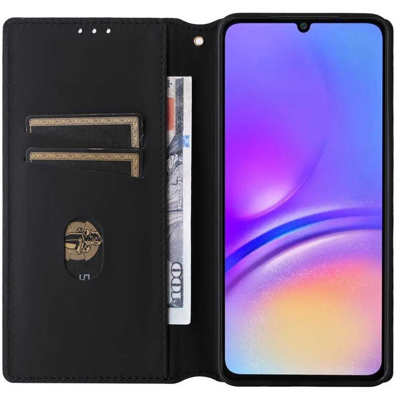 Купить Кожаный чехол-книжка Rhombus Book для Samsung Galaxy A36 5G / A37 5G / A56 5G (Brown) на vchehle.ua