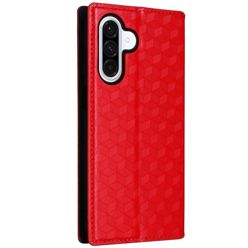 Фото Шкіряний чохол-книжка Rhombus Book на Samsung Galaxy A57 5G (Red) на vchehle.ua