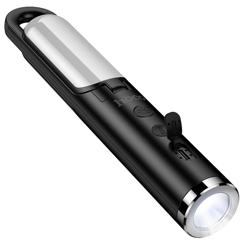 Лампа кемпінгова Hoco HX13 Flashing&Lighting (1200 mAh) (Black) в магазині vchehle.ua