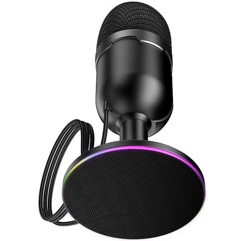 Фото Мікрофон електретний для геймінгу Hoco L25 Bright USB (всеспрямований) (Black) в маназині vchehle.ua