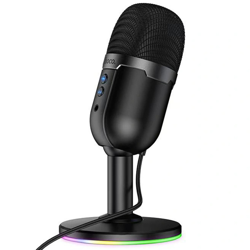 Купити Мікрофон електретний для геймінгу Hoco L25 Bright USB (всеспрямований) (Black) на vchehle.ua