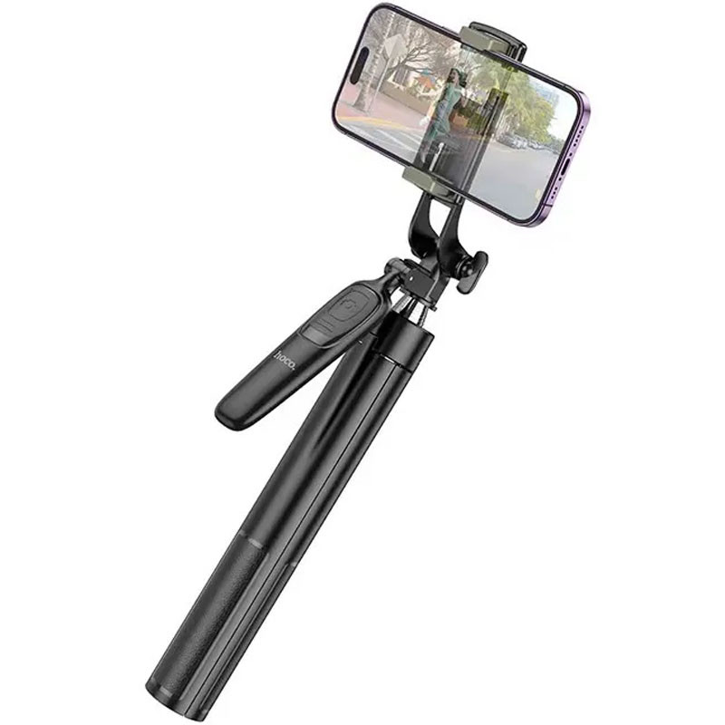 Фото Монопод для селфи Hoco K19 трипод + съемный BT пульт (Black) на vchehle.ua