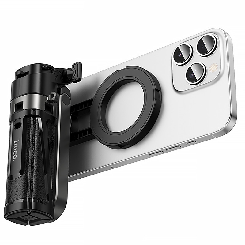 Фото Монопод для селфи Hoco K27 Pro magnetic трипод + съемный BT пульт (Black) в магазине vchehle.ua