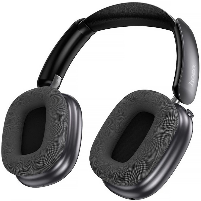 Фото Накладні бездротові навушники Hoco ESD23 Lasting ANC with display (Black) на vchehle.ua