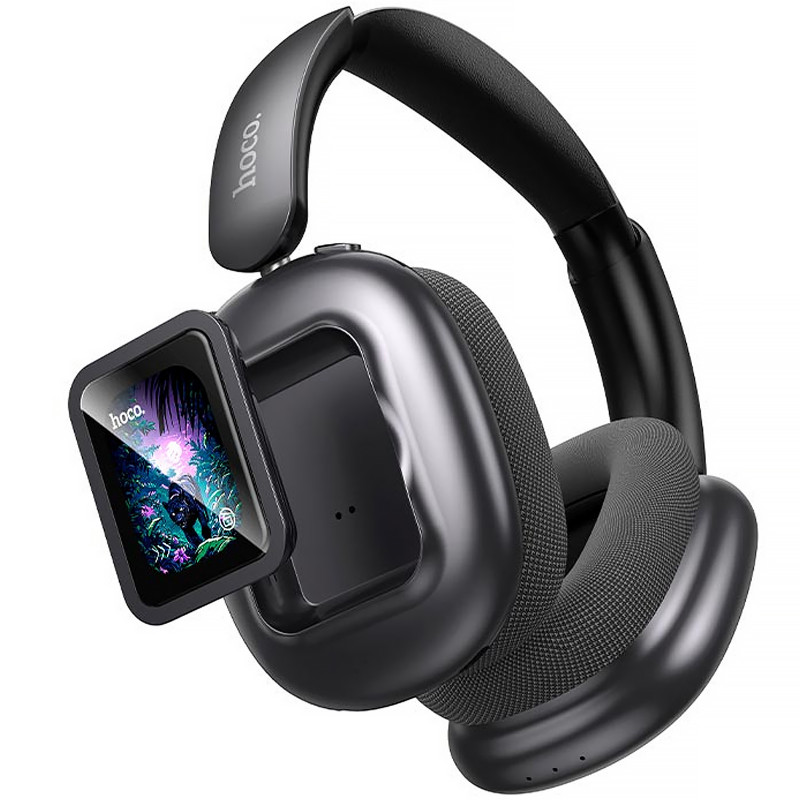 Накладні бездротові навушники Hoco ESD23 Lasting ANC with display (Black) в магазині vchehle.ua