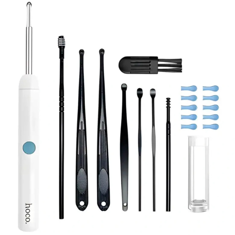 Отоскоп для чищення вух із камерою Hoco HP65 Ears cleaning (White)