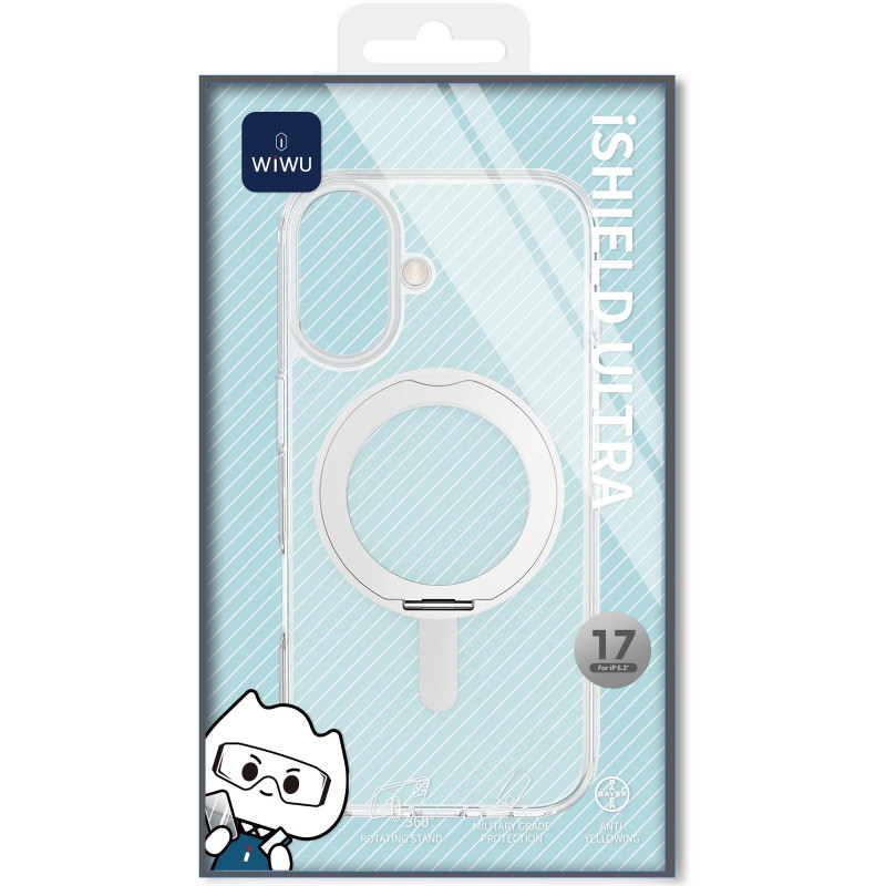 Купить PC чехол WiWU iShield Ultra series with ring для Apple iPhone 17 (6.3") (Transparent) на vchehle.ua