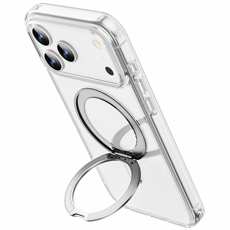 Фото PC чехол WiWU iShield Ultra series with ring для Apple iPhone 17 Pro (6.3") (Transparent) в магазине vchehle.ua