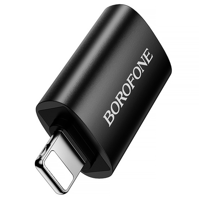 Фото Перехідник Borofone BV26 Lightning Male to USB Female USB2.0 (Black) в маназині vchehle.ua