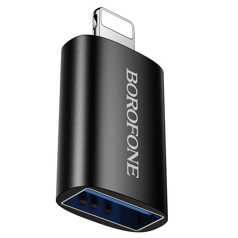 Купити Перехідник Borofone BV26 Lightning Male to USB Female USB2.0 (Black) на vchehle.ua
