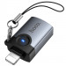 Фото Переходник Hoco UA46 Lightning Male to USB Female USB2.0 (Metal gray) в магазине vchehle.ua