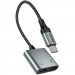 Купить Переходник Hoco UPA34A Type-C to Type-C*2 (Metal gray) на vchehle.ua